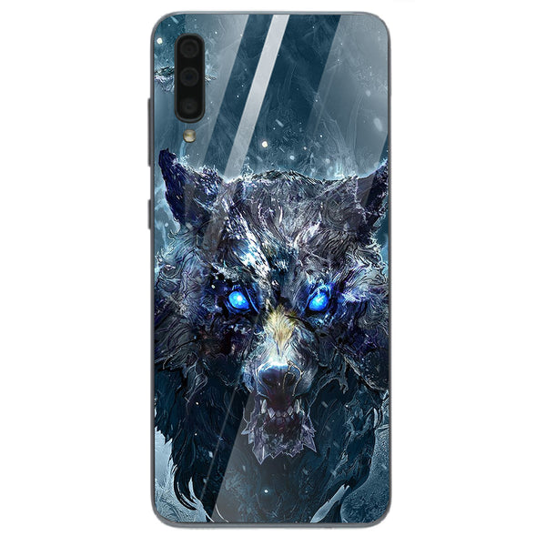 Wolf Eyes Tempered Glass Phone Case for Samsung Galaxy A70