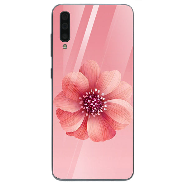 Beautiful Flowers Tempered Glass Phone Case for Samsung Galaxy A70