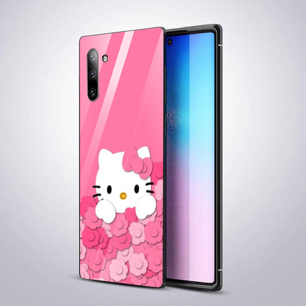 Cute Teddy Bear Tempered Glass Phone Case for Samsung Galaxy Note 10