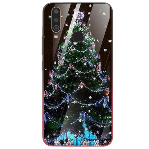 Merry Chrismas Tempered Glass Phone Case for Vivo Y15