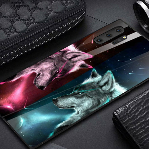 Wolf Eyes Tempered Glass Phone Case for Samsung Galaxy Note 10 Plus