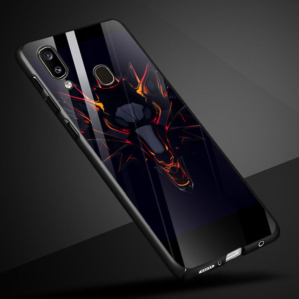 Wolf Eyes Tempered Glass Phone Case for Samsung Galaxy A40