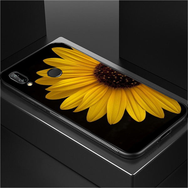 Beautiful Flowers Tempered Glass Phone Case for Samsung Galaxy A30