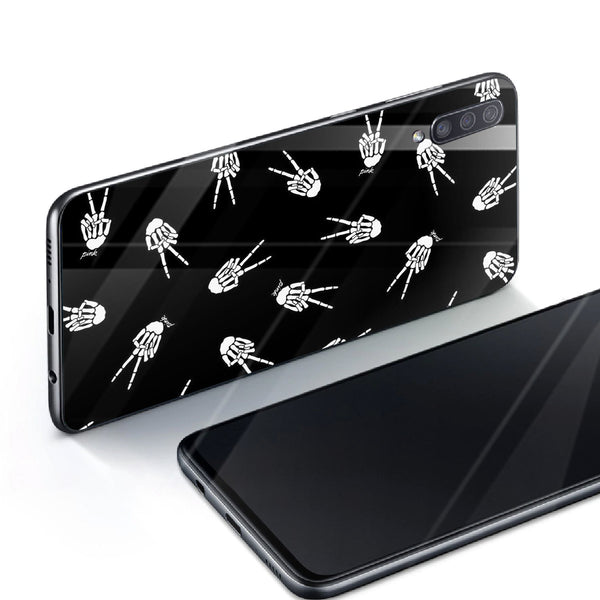Halloween Skull Tempered Glass Phone Case for Samsung Galaxy A70