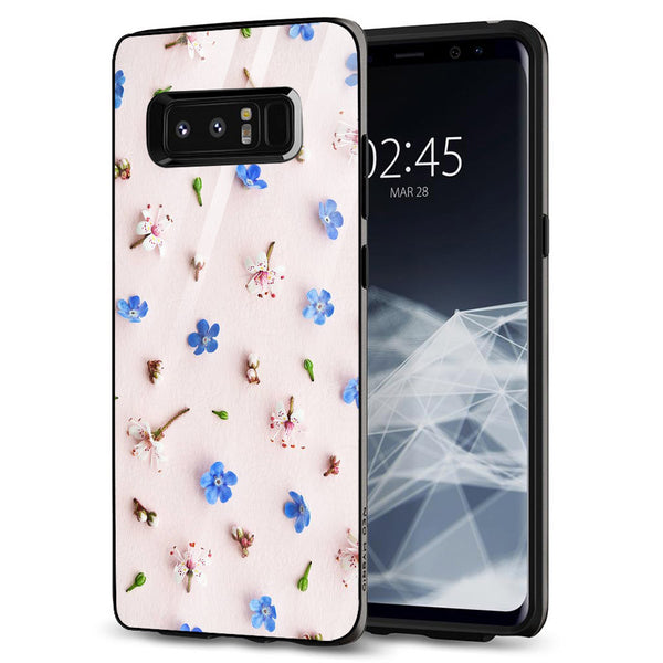 Beautiful Flowers Tempered Glass Phone Case for Samsung Galaxy Note 8