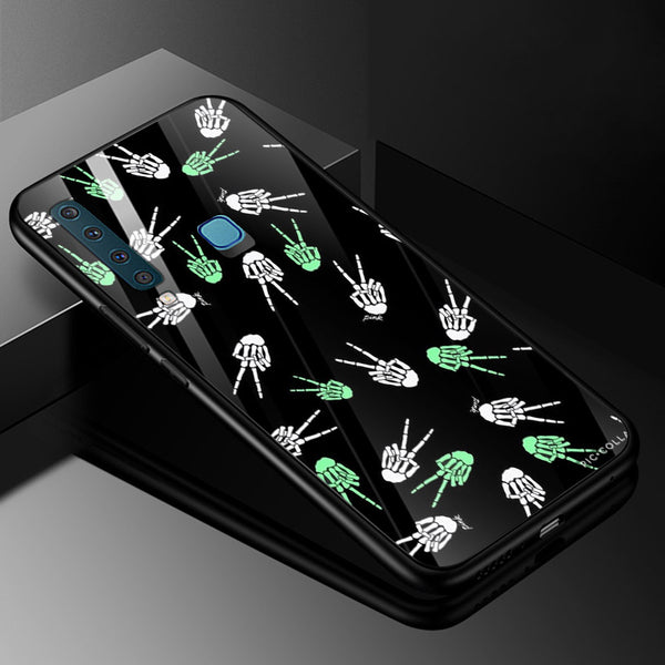 Halloween Skull Tempered Glass Phone Case for Samsung Galaxy A9 2018
