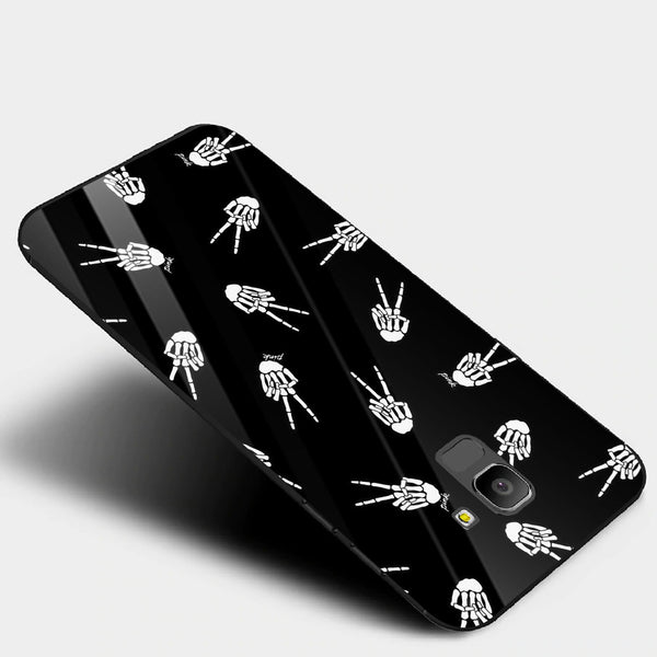 Halloween Skull Tempered Glass Phone Case for Samsung Galaxy J6 2018