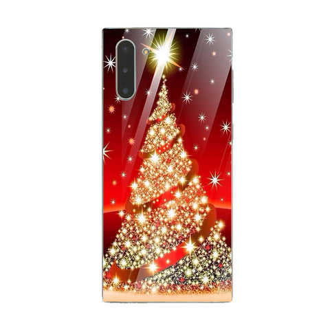 Merry Chrismas Tempered Glass Phone Case for Samsung Galaxy Note 10