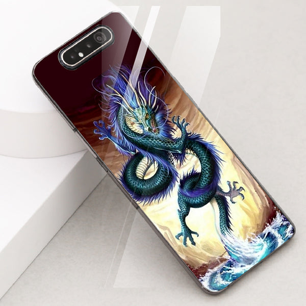 Dragon Tempered Glass Phone Case for Samsung Galaxy A80
