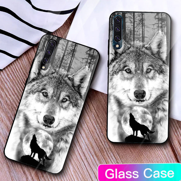 Wolf Eyes Tempered Glass Phone Case for Samsung Galaxy A50S