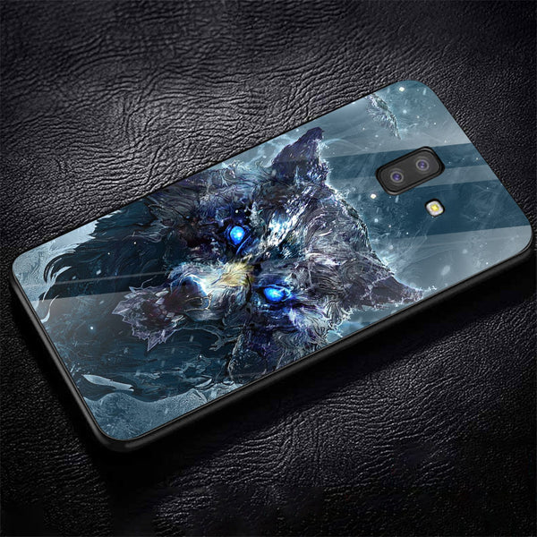 Wolf Eyes Tempered Glass Phone Case for Samsung Galaxy J6 Plus