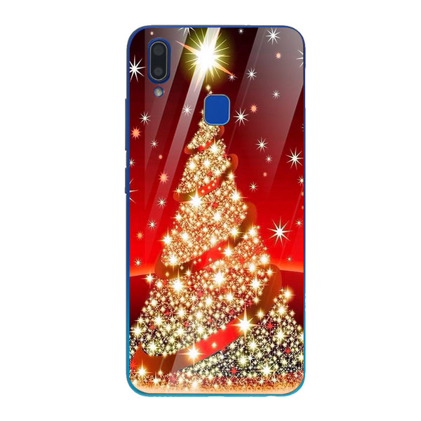 Merry Chrismas Tempered Glass Phone Case for Vivo Y91