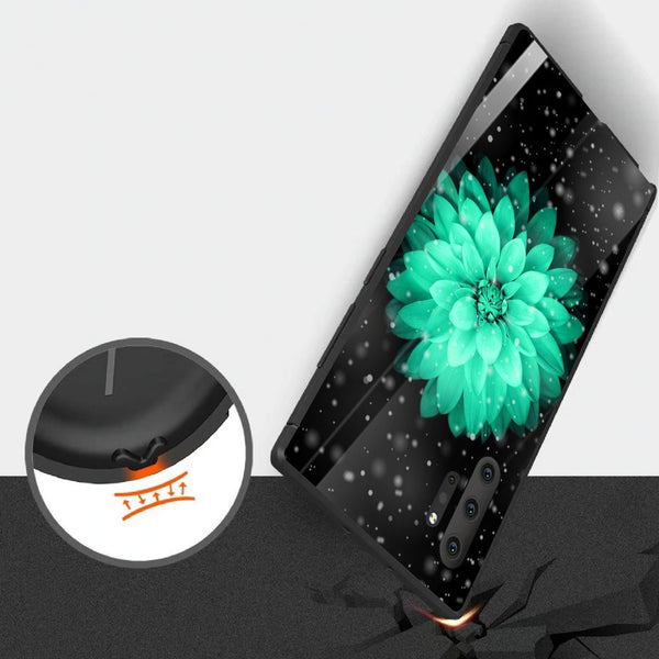 Beautiful Flowers Tempered Glass Phone Case for Samsung Galaxy Note 10 Plus
