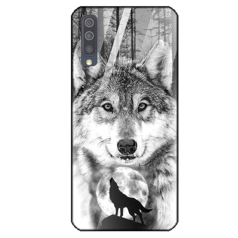 Wolf Eyes Tempered Glass Phone Case for Samsung Galaxy A50