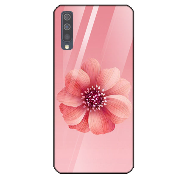 Beautiful Flowers Tempered Glass Phone Case for Samsung Galaxy A50
