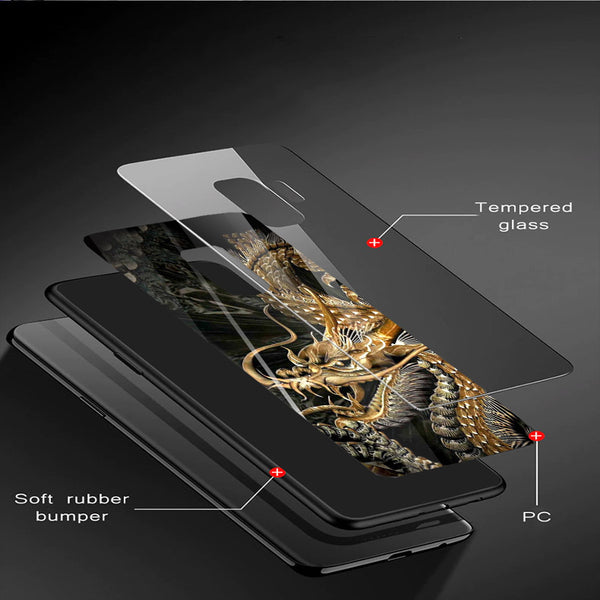 Dragon Tempered Glass Phone Case for Samsung Galaxy S9