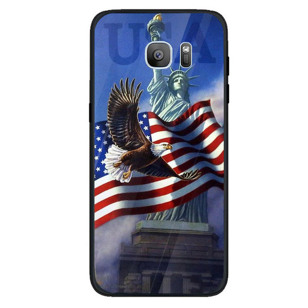 Eagle Tempered Glass Phone Case for Samsung Galaxy S7