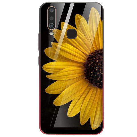Beautiful Flowers Tempered Glass Phone Case for Vivo Y17