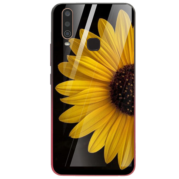 Beautiful Flowers Tempered Glass Phone Case for Vivo Y15