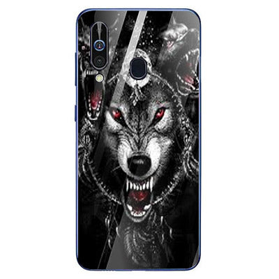 Wolf Eyes Tempered Glass Phone Case for Samsung Galaxy A60