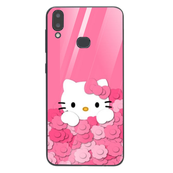 Cute Teddy Bear Tempered Glass Phone Case for Samsung Galaxy A10S