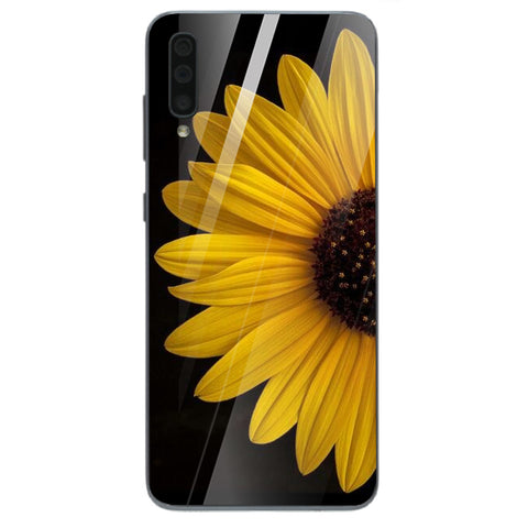 Beautiful Flowers Tempered Glass Phone Case for Samsung Galaxy A70