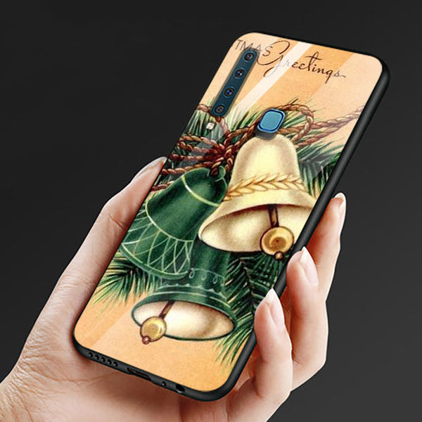 Merry Chrismas Tempered Glass Phone Case for Samsung Galaxy A9 2018