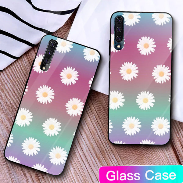 Beautiful Flowers Tempered Glass Phone Case for Samsung Galaxy A50
