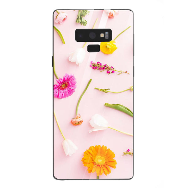 Beautiful Flowers Tempered Glass Phone Case for Samsung Galaxy Note 9