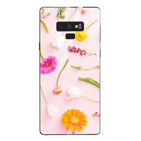 Beautiful Flowers Tempered Glass Phone Case for Samsung Galaxy Note 9