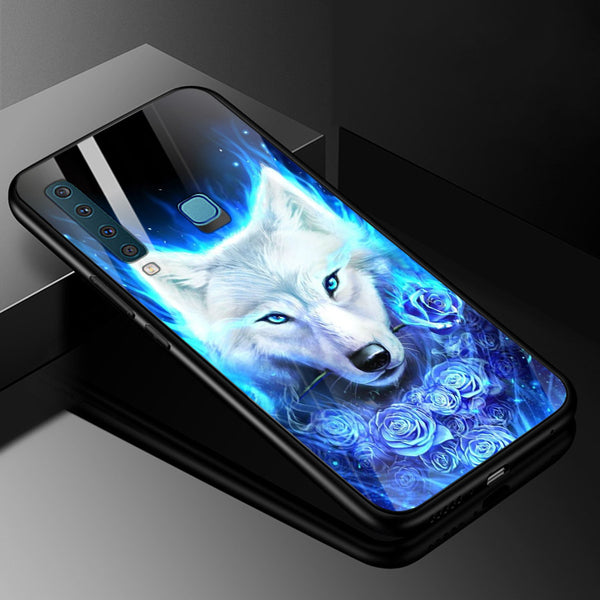Wolf Eyes Tempered Glass Phone Case for Samsung Galaxy A9 2018