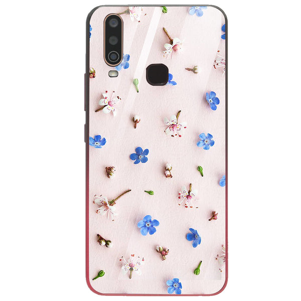 Beautiful Flowers Tempered Glass Phone Case for Vivo Y17