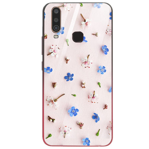 Beautiful Flowers Tempered Glass Phone Case for Vivo Y17