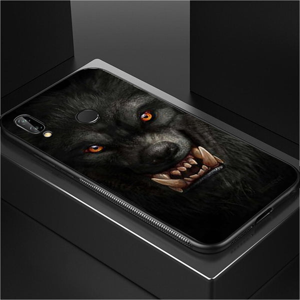 Wolf Eyes Tempered Glass Phone Case for Samsung Galaxy M20