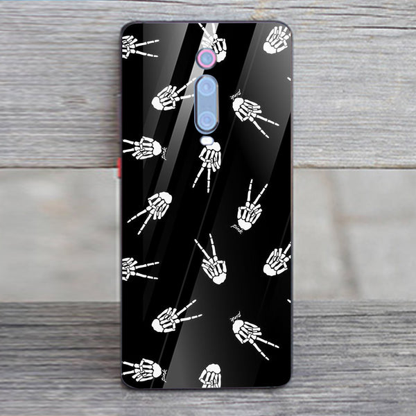 Halloween Skull Tempered Glass Phone Case for Xiaomi Redmi K20