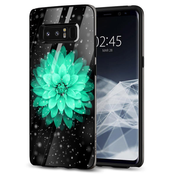 Beautiful Flowers Tempered Glass Phone Case for Samsung Galaxy Note 8