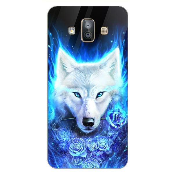 Wolf Eyes Tempered Glass Phone Case for Samsung Galaxy J7 Duo