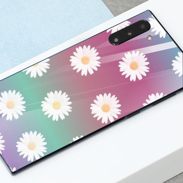 Beautiful Flowers Tempered Glass Phone Case for Samsung Galaxy Note 10