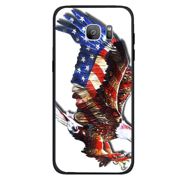 Eagle Tempered Glass Phone Case for Samsung Galaxy S7 Edge