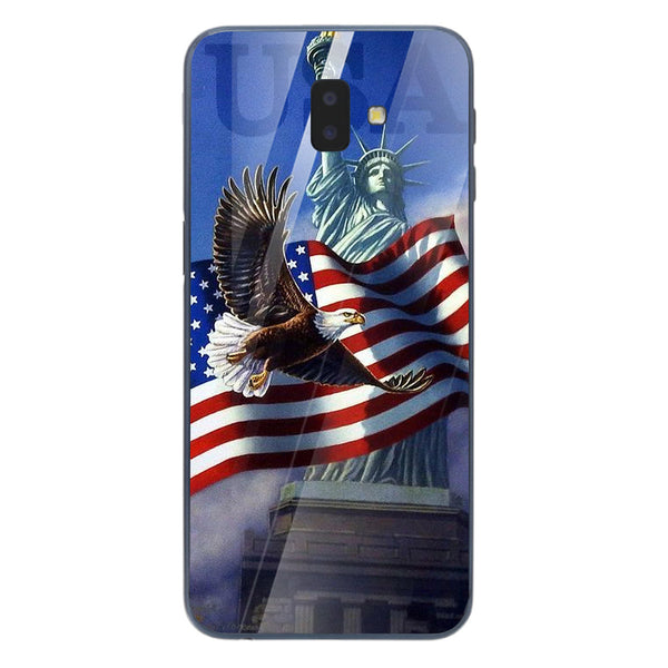 Eagle Tempered Glass Phone Case for Samsung Galaxy J6 Plus