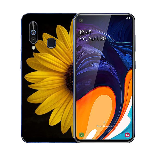 Beautiful Flowers Tempered Glass Phone Case for Samsung Galaxy A60