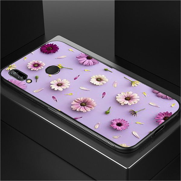 Beautiful Flowers Tempered Glass Phone Case for Samsung Galaxy A40