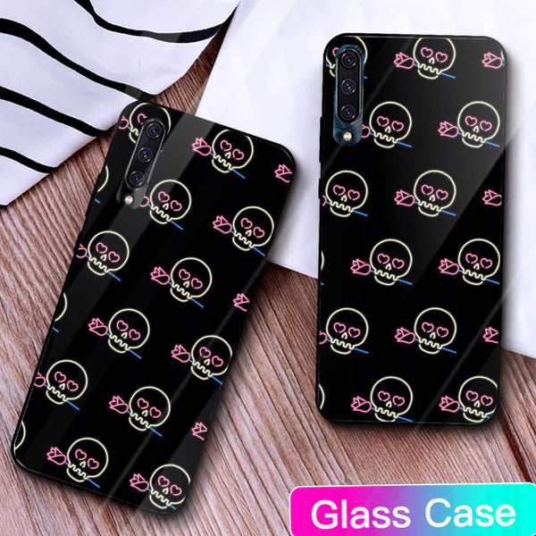 Halloween Skull Tempered Glass Phone Case for Samsung Galaxy A50S