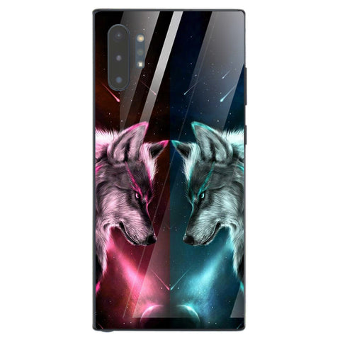 Wolf Eyes Tempered Glass Phone Case for Samsung Galaxy Note 10 Plus