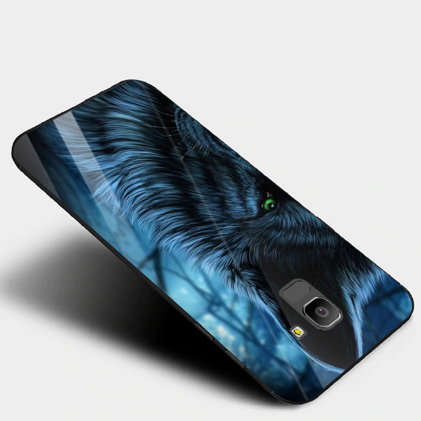 Wolf Eyes Tempered Glass Phone Case for Samsung Galaxy J6 2018