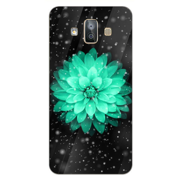 Beautiful Flowers Tempered Glass Phone Case for Samsung Galaxy J7 Duo