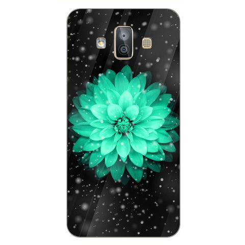 Beautiful Flowers Tempered Glass Phone Case for Samsung Galaxy J7 Duo