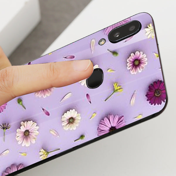 Beautiful Flowers Tempered Glass Phone Case for Samsung Galaxy A10S