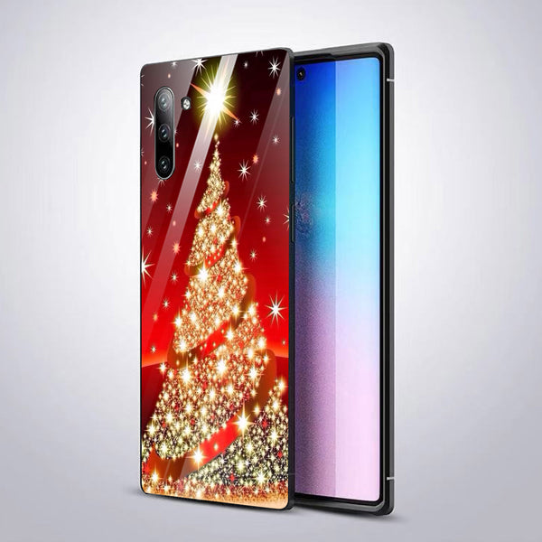 Merry Chrismas Tempered Glass Phone Case for Samsung Galaxy Note 10