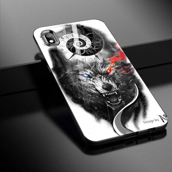 Wolf Eyes Tempered Glass Phone Case for Samsung Galaxy A10